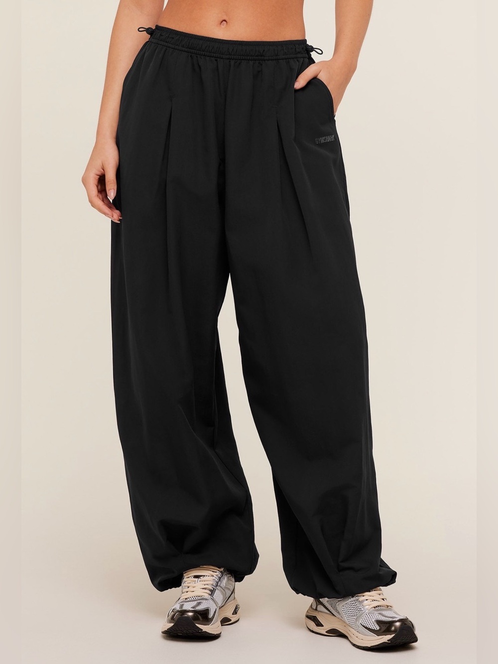 Gymshark Black Parachute Lifestyle Pants XL